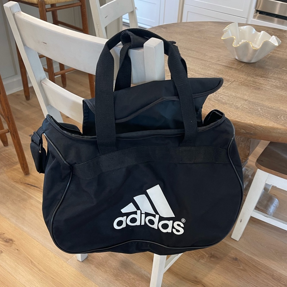 Never used black adidas duffle bag